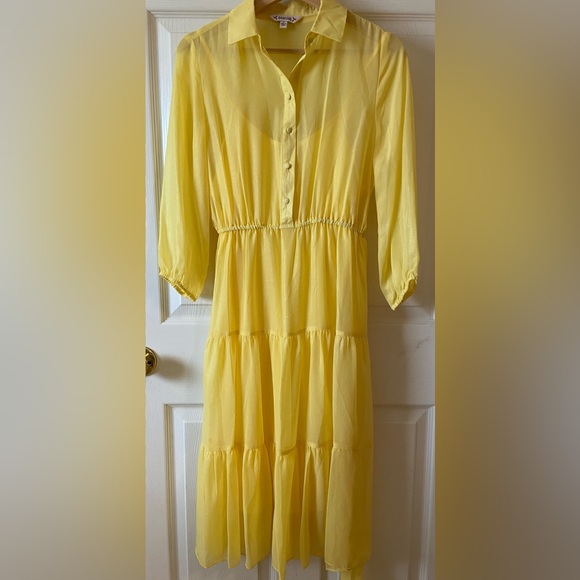 Nanette Lepore Dresses & Skirts - Nanette Lepore Sunny Yellow Dress size 2 (oversized)